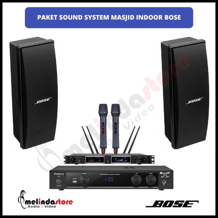 Paket Sound System Masjid Indoor Speaker Bose Profesional - Luas 50m2